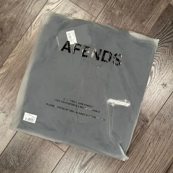 BNWT Afends - Eternal - Men's Black Recycled Nylon Windbreaker Spray Jacket - Picture 5 of 5